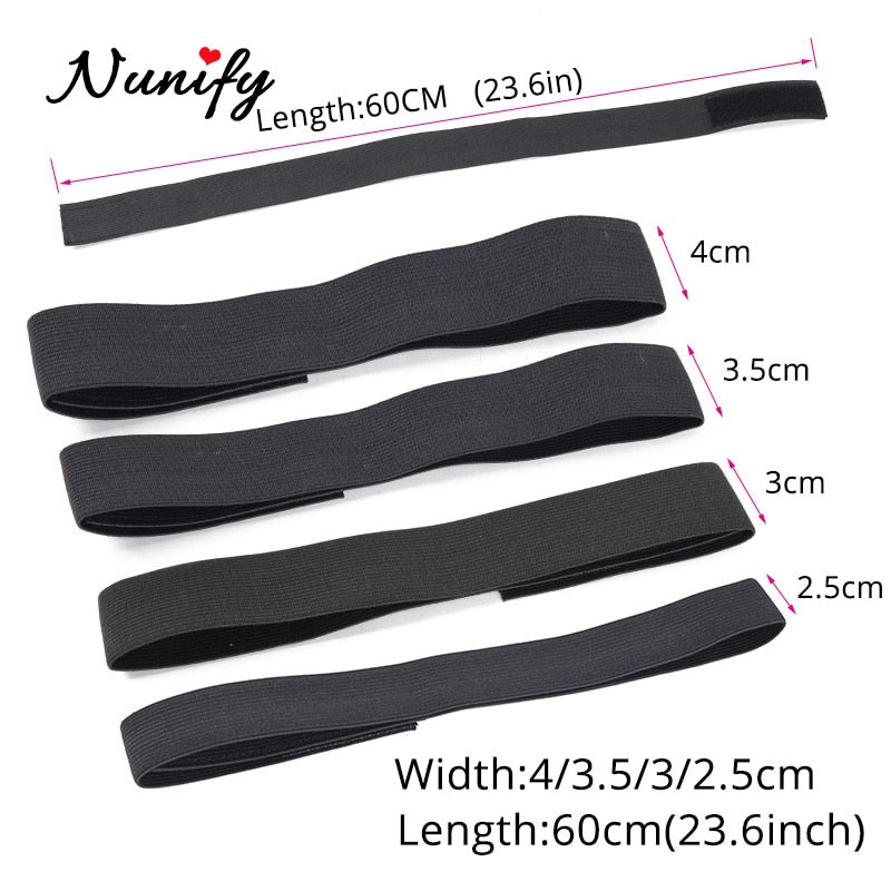 Nunify Edge Slayer For Wigs Frontal Closure Elastic Band For Wigs Adjustable Velcro Wig Band For Edges Hair Wrap Strip For Edges