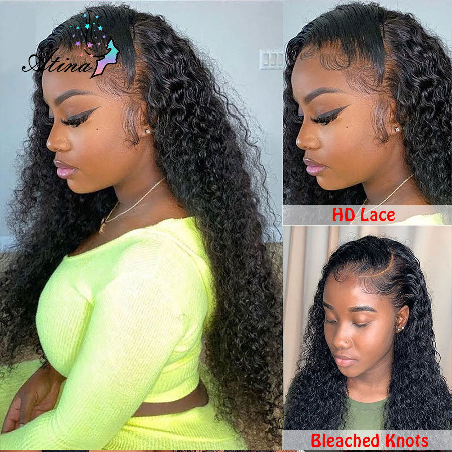 Hd Invisible Full Lace Front Human Hair Wigs Glueless 13x4 Loose Deep Wave Frontal Wig Women Water Wave Curly 360 Frontal Wig